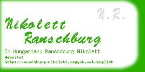 nikolett ranschburg business card